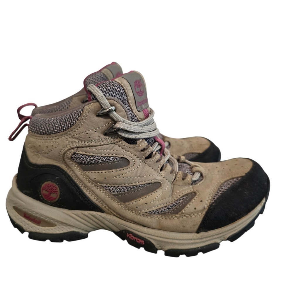 Timberland Chocorua Trail Hiking Boots Womens 7.5M Tan Pink Vibram 51671